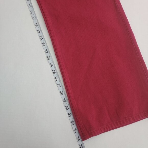 Zara High  Waisted Wide Leg Pink Jeans Size 12 - Picture 5 of 9